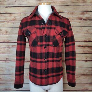 NWOT Men's Fidelity by Gerald & Stewart Red Plaid Wool Shirt Jacket (Runs Small)